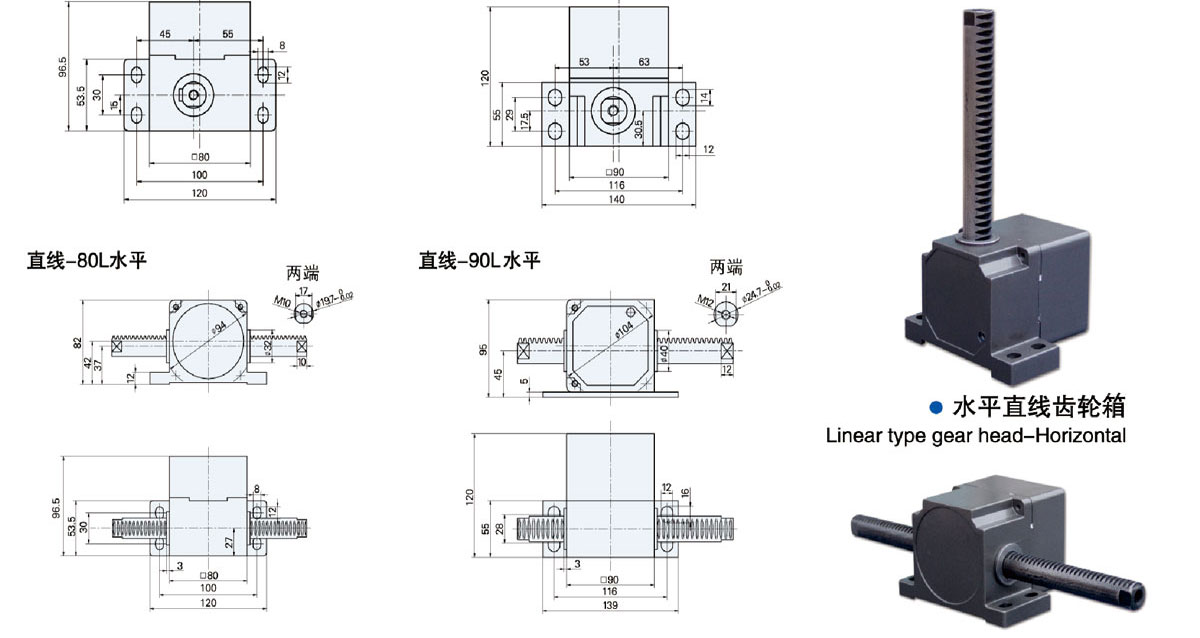 直線齒輪減速機齒輪箱